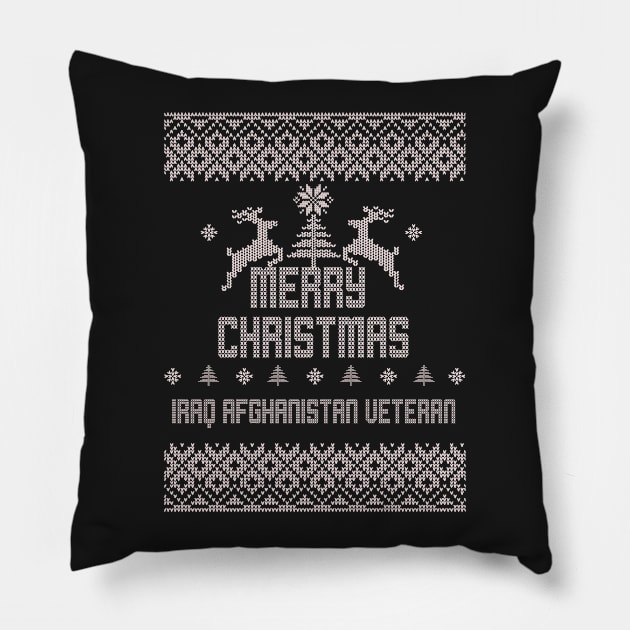 Merry Christmas IRAQ AFGHANISTAN VETERAN Pillow by ramiroxavier