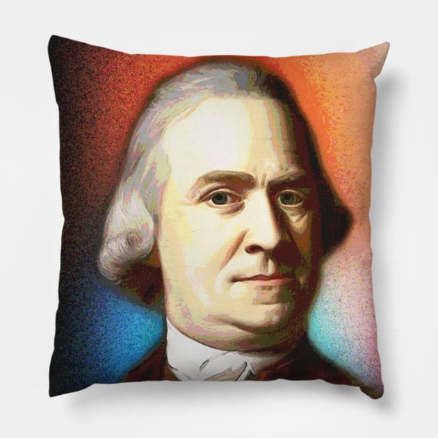 Samuel Adams Portrait | Samuel Adams Artwork 3 Pillow by JustLit