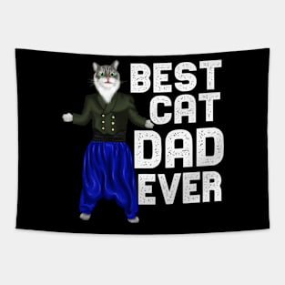 Best Cat Dad Ever Father Day Tapestry