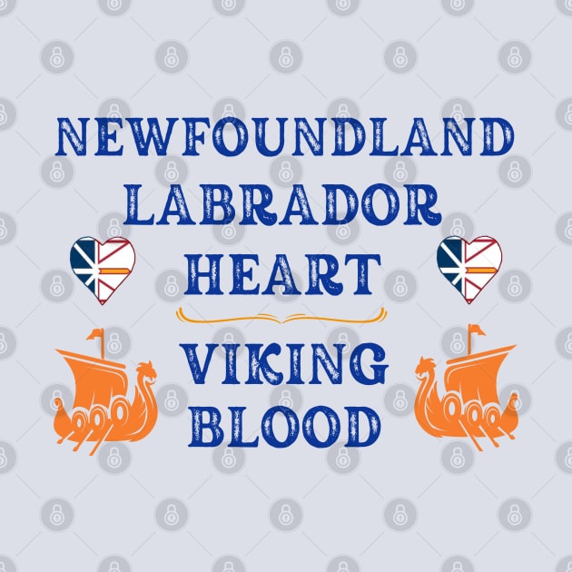 Newfoundland Labrador Heart, Viking Blood. Gift ideas for historical enthusiasts. by Papilio Art