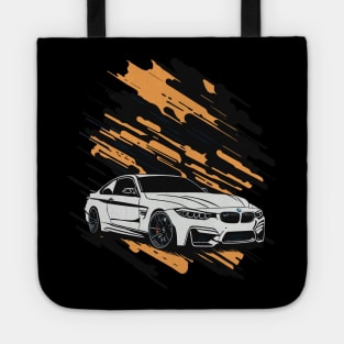 Bmw M4 F82 Vintage Car Art Tote