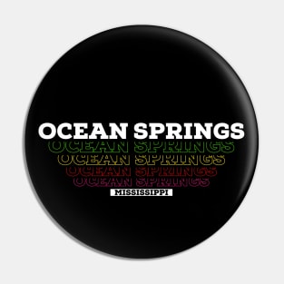 I Love Ocean Springs Mississippi USA Vintage Pin