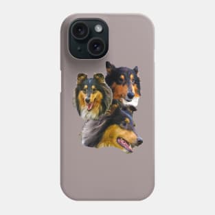 realistic dog print - cute collie Phone Case