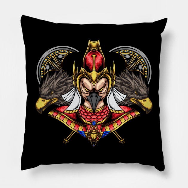 God of Ra 2.3 Pillow by Harrisaputra