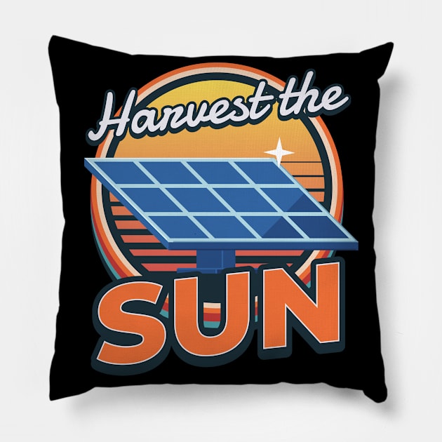 Harvest The Sun Solar Photovoltaic Sun Pillow by MooonTees