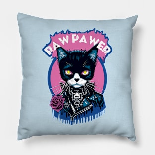 Raw Pawer | Punk Cat Pillow