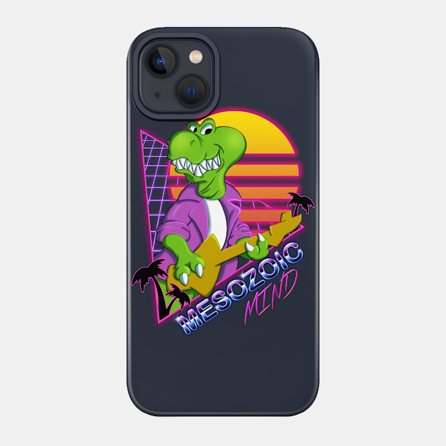 Mesozoic Mind 80's Retro - Dinosaurs - Phone Case