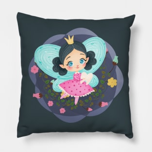 Tooth fairy among the flowers Pillow