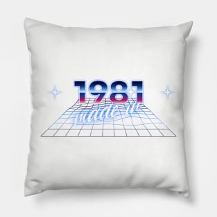 Made in 1981 retro vintage style Pillow