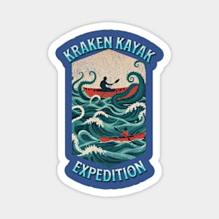 Kraken Kayak Expedition - Conquer the Seas with Courage! Magnet