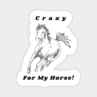 Crazy for My Horse Magnet
