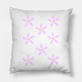 Purple Flower Pattern Pillow