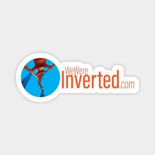 We Were Inverted Logo | Blue Circle | Orange Text Magnet