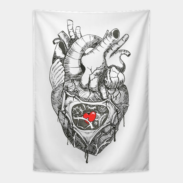 Steampunk Heart Tapestry by Créa'RiBo