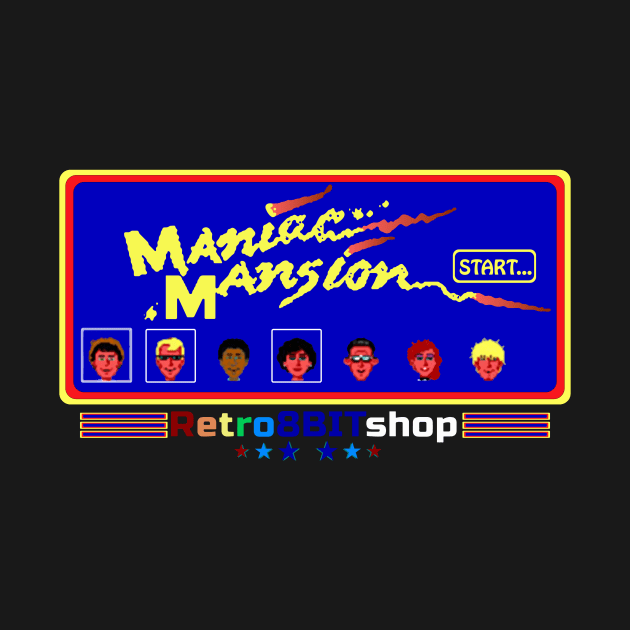 Maniac Mansion by Retro8Bit Fashion Store