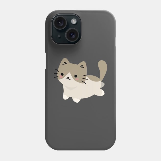 Cute Grey Kitten Phone Case by StickerKitten