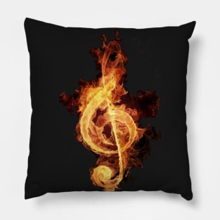 Flaming Note Pillow