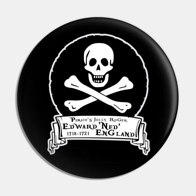 Edward Ned England Jolly Roger Pin by MBK