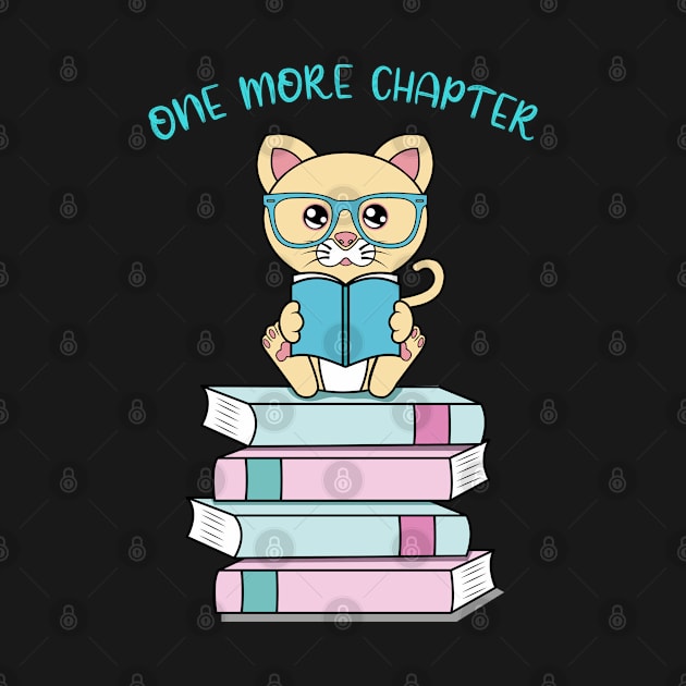 One more chapter, cute cat reading by JS ARTE