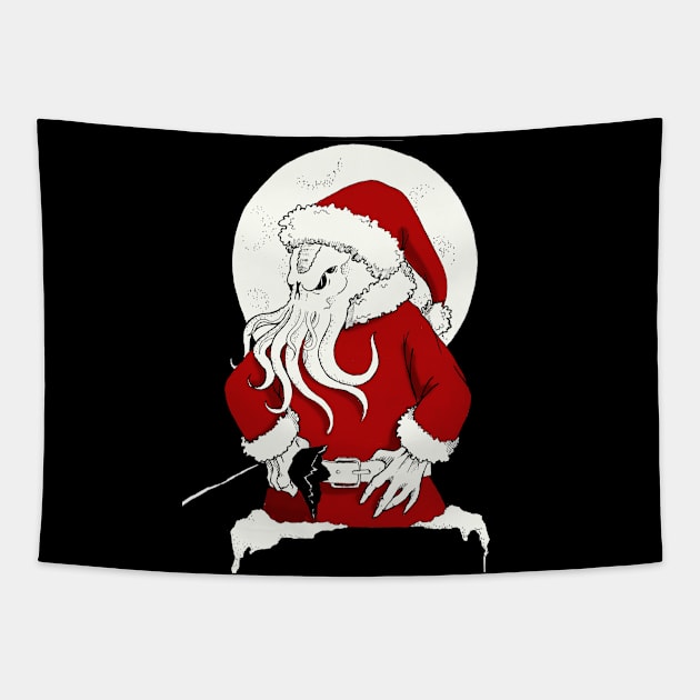 Christmas Cthulhu Tapestry by Rina_Iovil