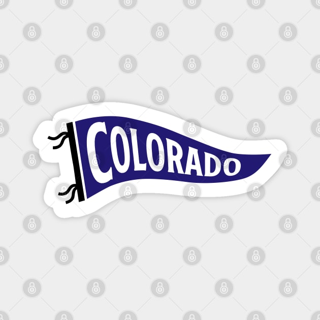 Colorado Pennant - White Magnet by KFig21