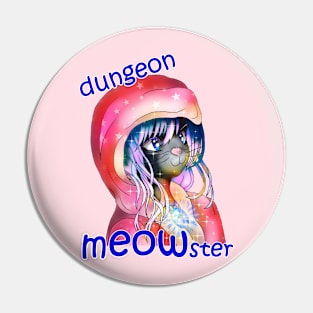 dungeon meowster cat sorcerer in a pink cape Pin