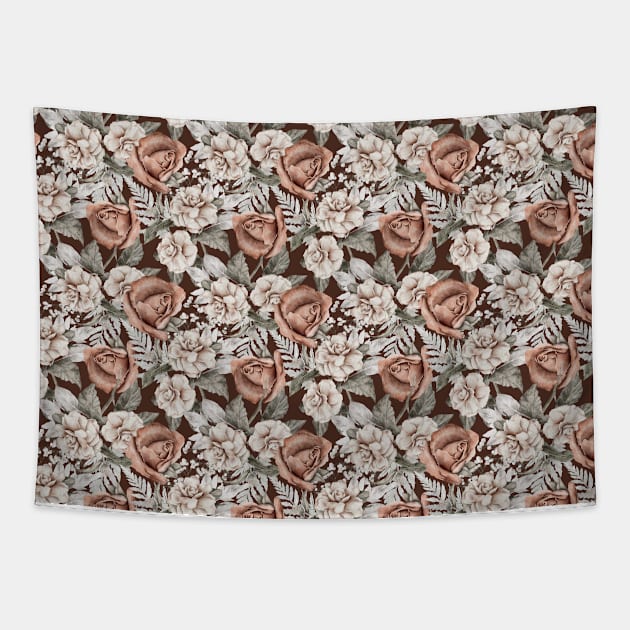 Pastel Wild Flower Pattern Tapestry by jodotodesign