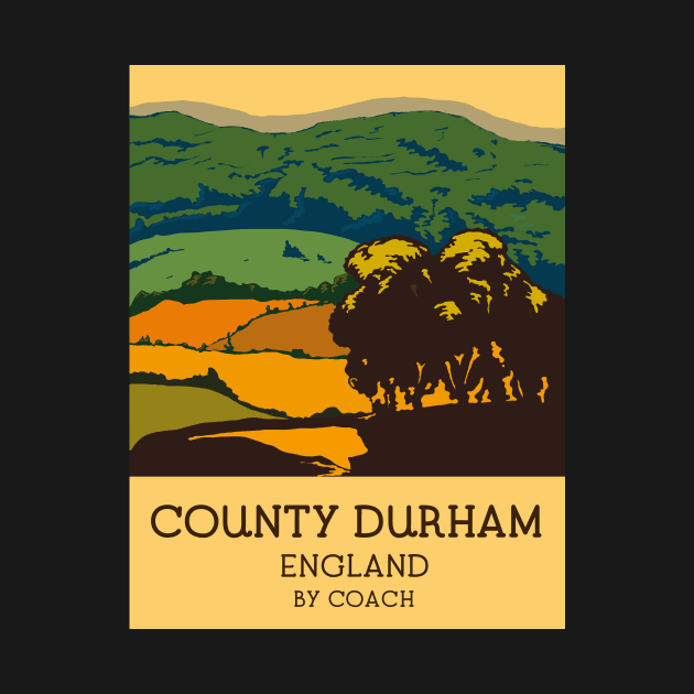 County Durham England travel poster by nickemporium1