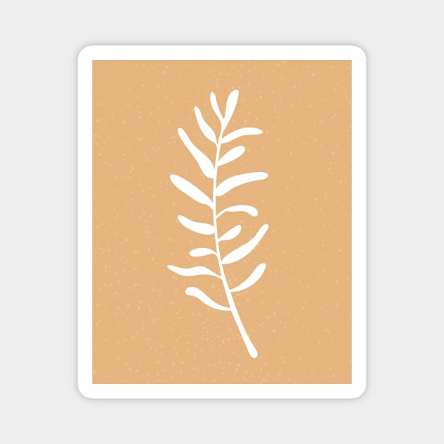 Modern minimal style olive tree branch illustration Magnet by sziszigraphics