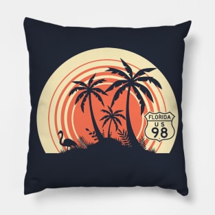 Florida Highway 98 Beach Pillow