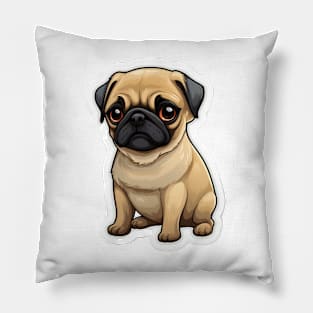 Cute Pug Dog - Dogs Pugs Pillow