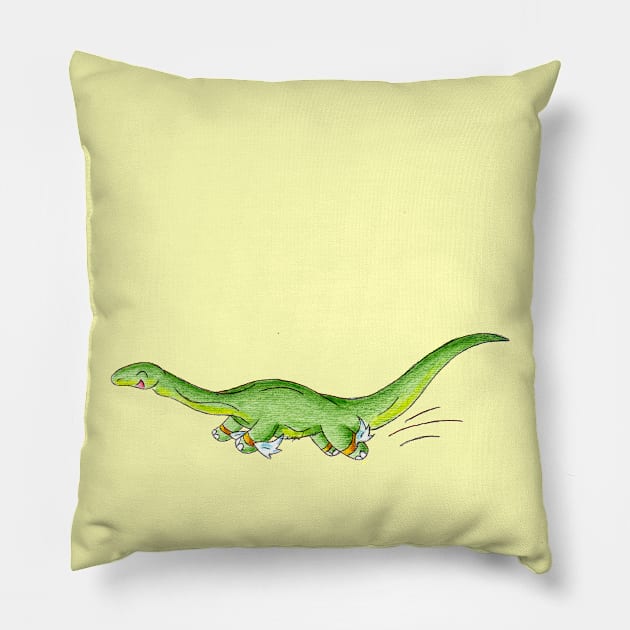 Pronto Bronto Pillow by KristenOKeefeArt