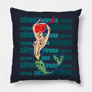 SIREN IN THE SEA Pillow