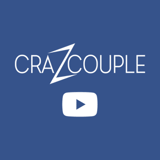 CraZCouple YouTube White Logo T-Shirt