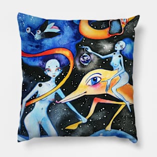 Fox through space Pillow