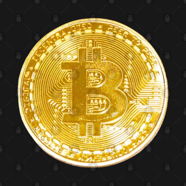 Bitcoin Gold Coin by Woodys Designs