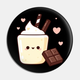 Kawaii Vanilla Milkshake and Chocolate | Kawaii Lover Design | Cute Food Pin