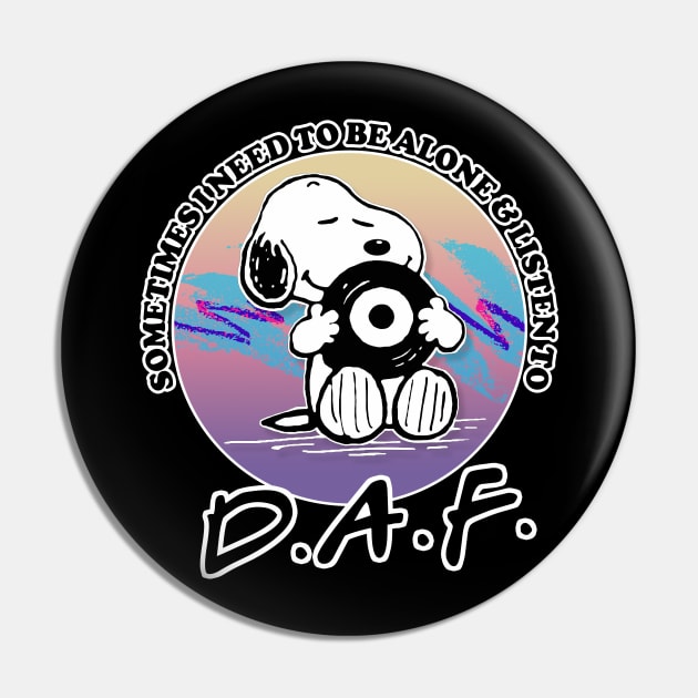 DAF Vinyl Record Fan Design Pin by DankFutura