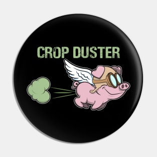 crop dusting flying pig Pin