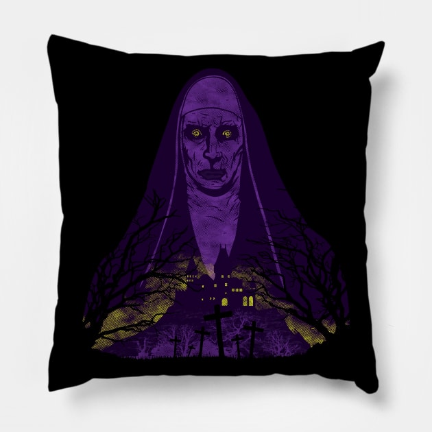 Haunted Past Pillow by Daletheskater