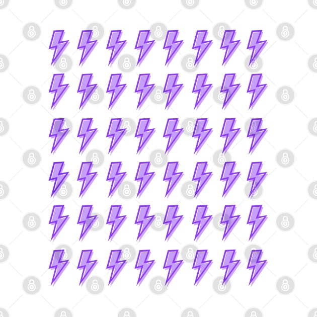 Purple Lightning Bolts Pattern by OneThreeSix