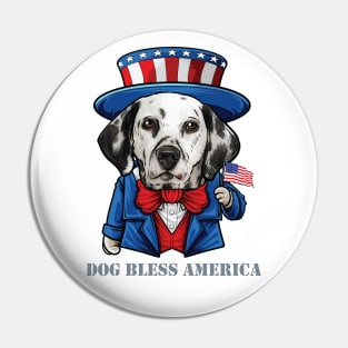 Dalmatian Dog Bless America Pin