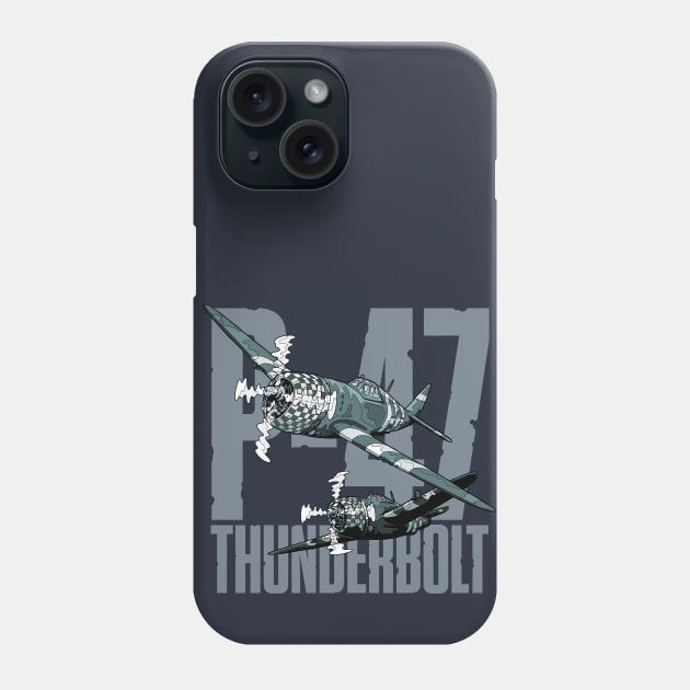 P-47 Thunderbolt "The Jug" WWII History Aircraft Air Force Phone Case by Vae Victis