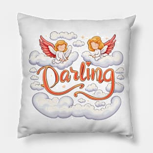 Sweetheart Arc - 'Darling' Amid Heavenly Clouds and Love Tee Pillow