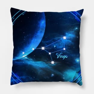 Zodiac constellation virgo Pillow