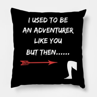 I Used To Be An Adventurer Like You But Then Fantasy RPG Pillow