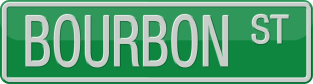 Bourbon Street Road Sign Magnet