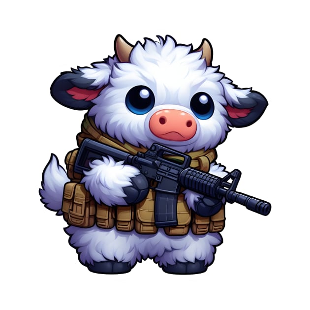 Fluffy Cow by Rawlifegraphic