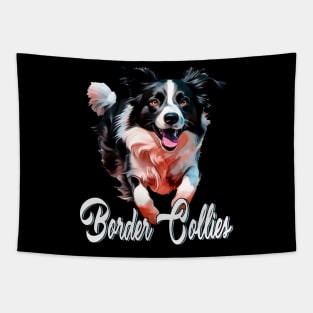 Border Brilliance: Smart and Agile Dog Stars on Eye-Catching T-Shirt Tapestry