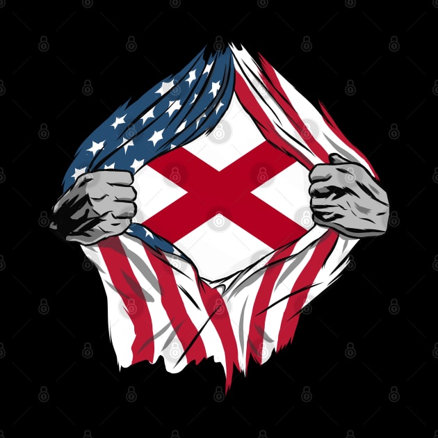 USA American Grown Alabama Flag by tobzz